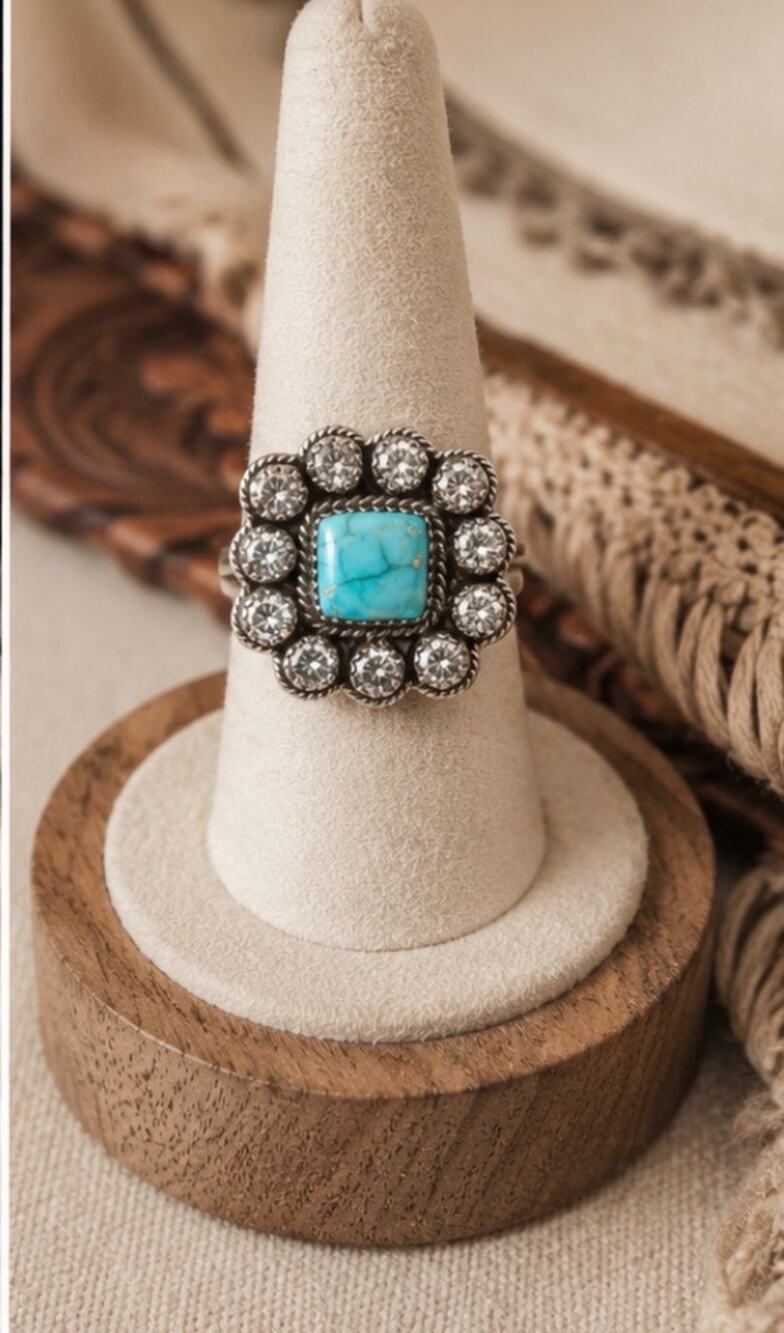 Turquoise and CZ’s in Sterling Silver. Fabulous!
